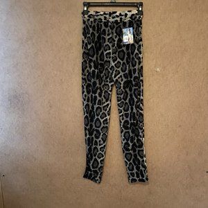 Leopard print harem pants with pockets